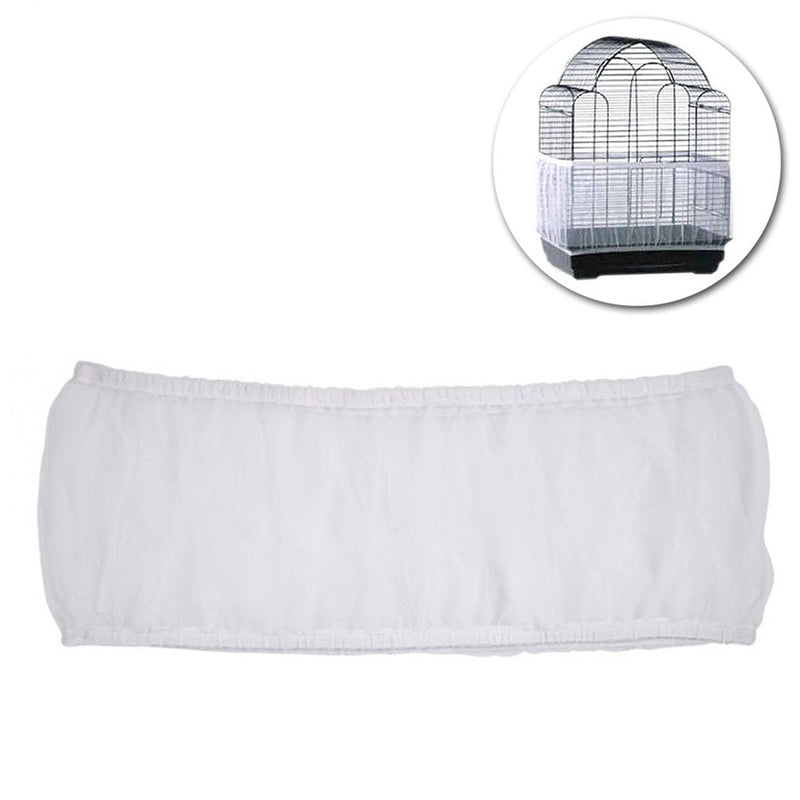 POPETPOP Bird Cage Accessories - Pet Bird Net Cover, Bird Cage Skirt (white) Large - PawsPlanet Australia