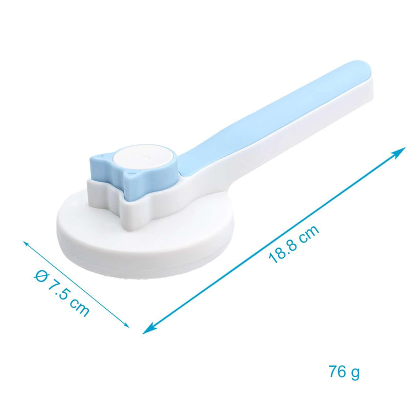 Intirilife cat brush dog brush in blue - white - 18.8 x 7.5 x 5 cm - pet fur brush with push button for removing hair, self-cleaning blue - white - PawsPlanet Australia