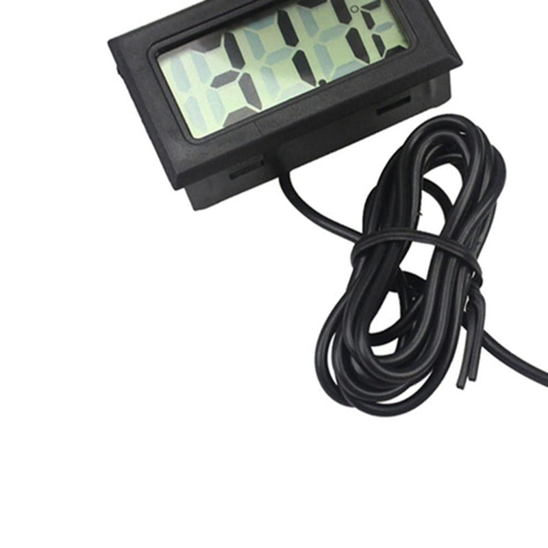 Fasizi Digital LCD Thermometer Temperature Monitor with External Probe For Fridge Freezer Refrigerator Aquarium -Black - PawsPlanet Australia