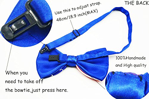 [Australia] - American Flag Bow Tie - Handmade Dog or Cat Handcrafted Bow Tie Including Collar 
