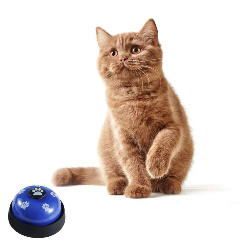 Dailyextreme Pet Training Bells, 2 Pack Dog Puppy Cat Pet Door Bells, for Potty Toilet Training Go Outside and Eating Communication Training Bells (with Non Skid Rubber Bases,Clicker, Whistle) 2 pcs blue bell+Silicone pad+Clicker - PawsPlanet Australia