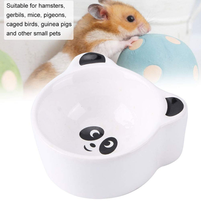 Ceramic Hamster Bowl, Cartoon Animal Shape Food Water Feeding Bowls for Chinchilla Guinea Pig Rabbit Small Animals(Panda) Panda - PawsPlanet Australia