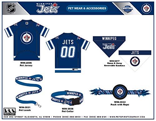 [Australia] - Pets First NHL Winnipeg Jets Collar for Dogs & Cats, Large. - Adjustable, Cute & Stylish! The Ultimate Hockey Fan Collar! 