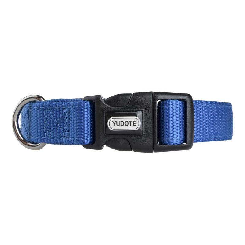 YUDOTE Adjustable Nylon Dog Collar with Soft Neoprene Padding for Medium Sized Dogs Neck 30-47cm Blue M: 30-47cm Neck; 2cm Width - PawsPlanet Australia