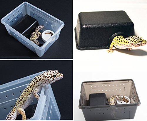 Reptile Hide Box, Small Animal Hideaway, Hides with Texture Help Peeling, for Snakes, Lizards, Leopard Gecko S & M - PawsPlanet Australia
