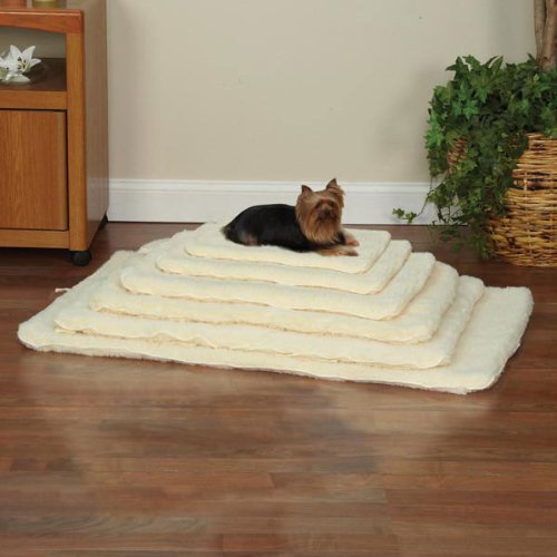 Slumber Pet Double-Sided Sherpa Mats - Versatile and Comfortable Mats for Dogs and Cats - X-Small, Natural X-Small (17.75 L x 11.75 W -Inches) - PawsPlanet Australia