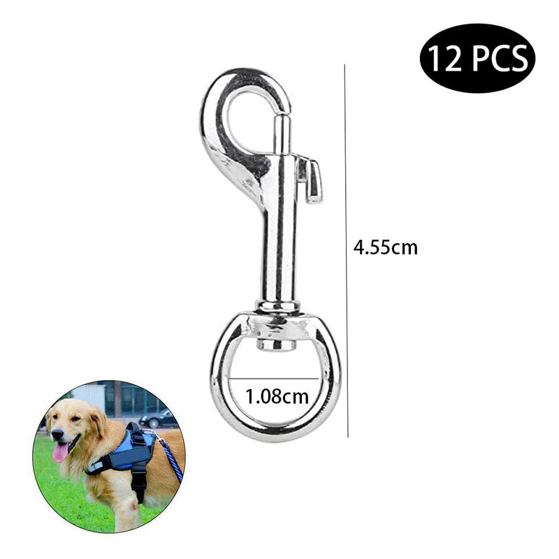 12Pcs Stainless Steel Swivel Eye Lobster Clasp Bolt Snap Clip Hook Trigger Clips Heavy Duty Key Chain Bag Clips for Dog Leash Collar - PawsPlanet Australia