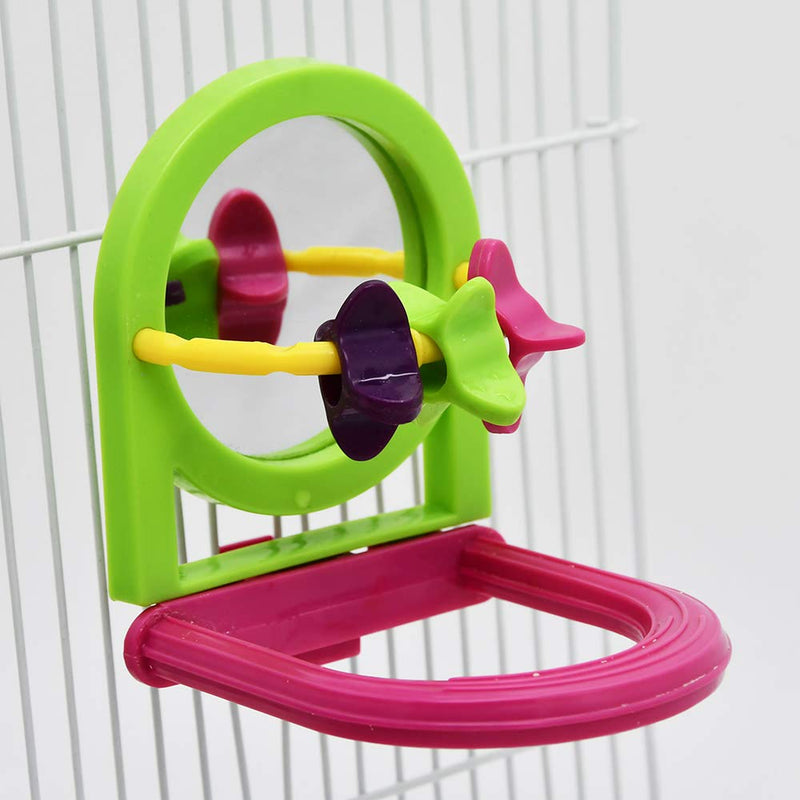 [Australia] - Mrli Pet Bird Toy Paddle Wheels with Mirror and Perch 