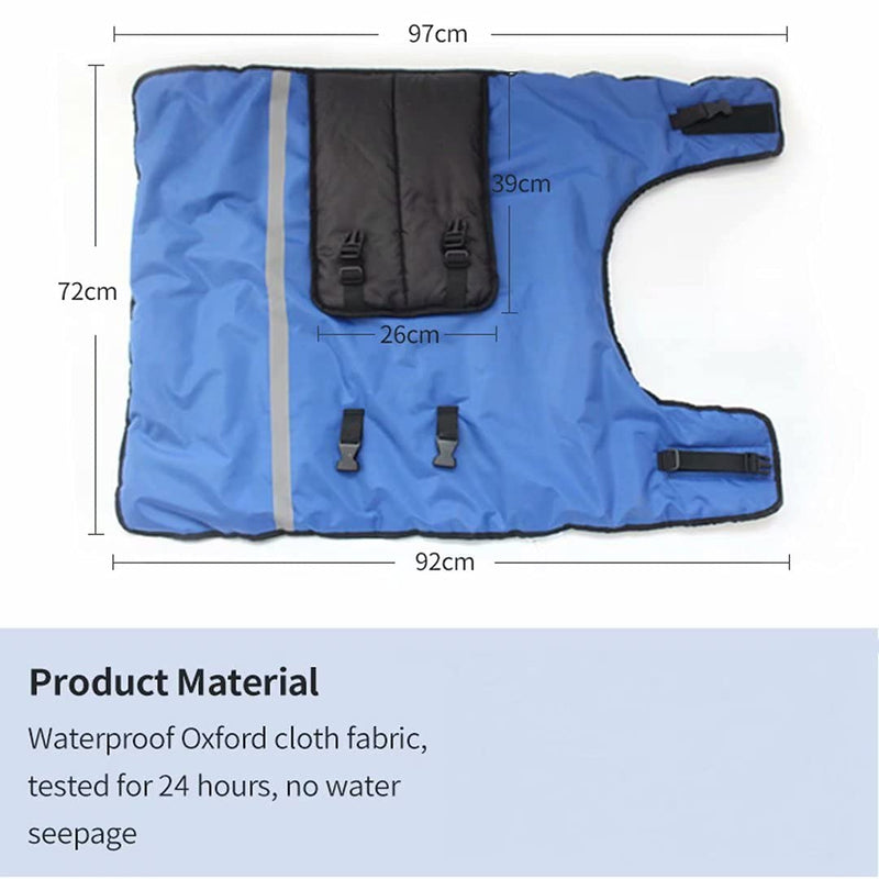 Calf Warm Clothes Calf Saver Coat Blanket for Keep Cow Warmming Thickened Belly Protection Windproof Large Size Blue - PawsPlanet Australia