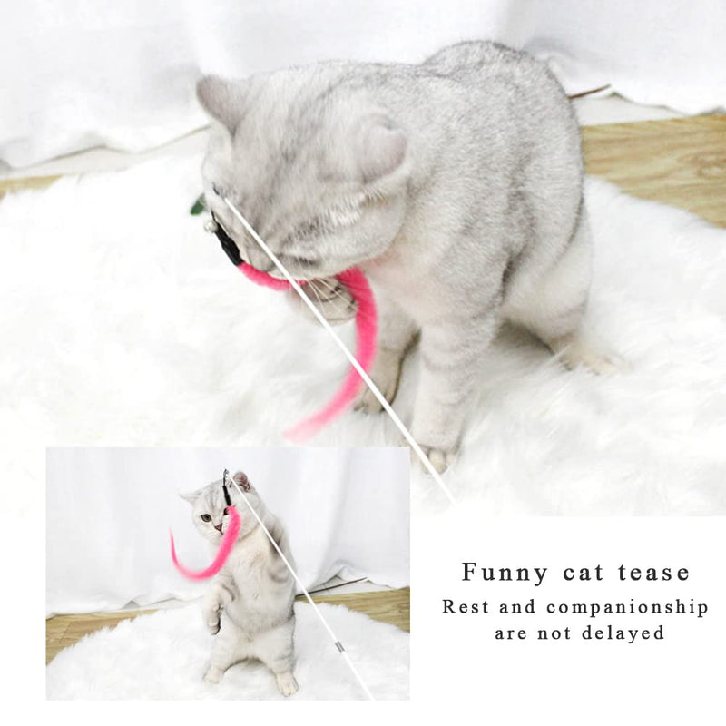Pilikoll Pack of 12 Cat Toys Worm & 4 Pieces Cat Toys Toys with Feathers Cat Worm Teaser Toys with Bells Cat String Toys Pet Toys for Cats Kitten Training - PawsPlanet Australia