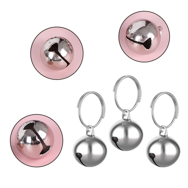 Pamtns Silver Bells Pack of 5 Bells Silver Dog Bell Hunting Silver Jingle Bells Bells Dog Bells Key Rings Metal Bell Dog Bell for Dogs Collar Decor - PawsPlanet Australia