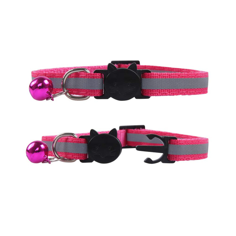 [Australia] - KZHAREEN 12 Pcs Reflective Nylon Breakaway Cat Collars Bell Adjustable Small Pet Dog Puppies 