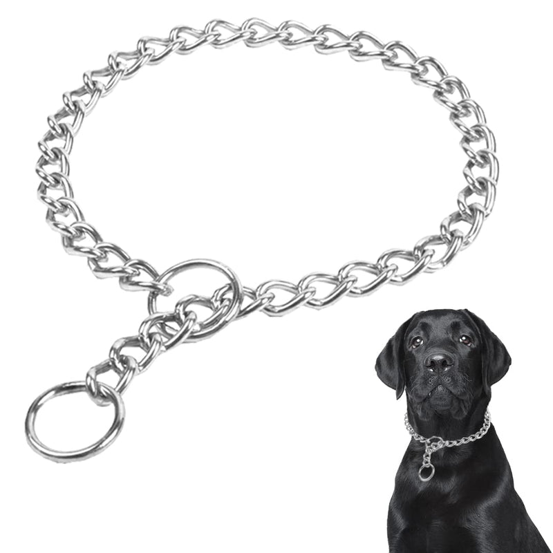 Best Dog Supplies Stainless Steel Dog Chain Collar - Polished Smooth Links for Firm Training and Control, Adjustable Dog Collar for Large and Strong Breeds - Medium Medium (2.3mm*40cm) - PawsPlanet Australia