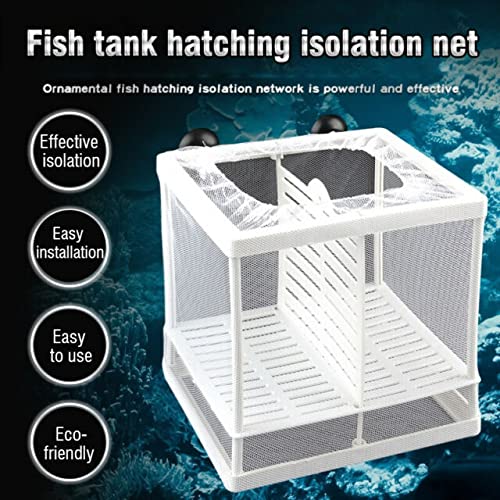 Fish Tank Breeder Net, Multifunctional Isolation Mesh Box Plastic Frame Fish Tank Separation Breeding Net Aquarium Mesh Hatchery Breeder - PawsPlanet Australia