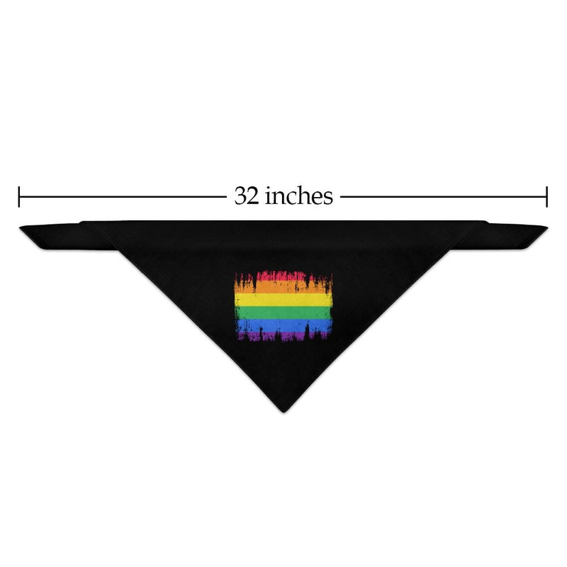 Graphics and More Rainbow Pride Gay Lesbian Contemporary Dog Pet Bandana - Black - PawsPlanet Australia