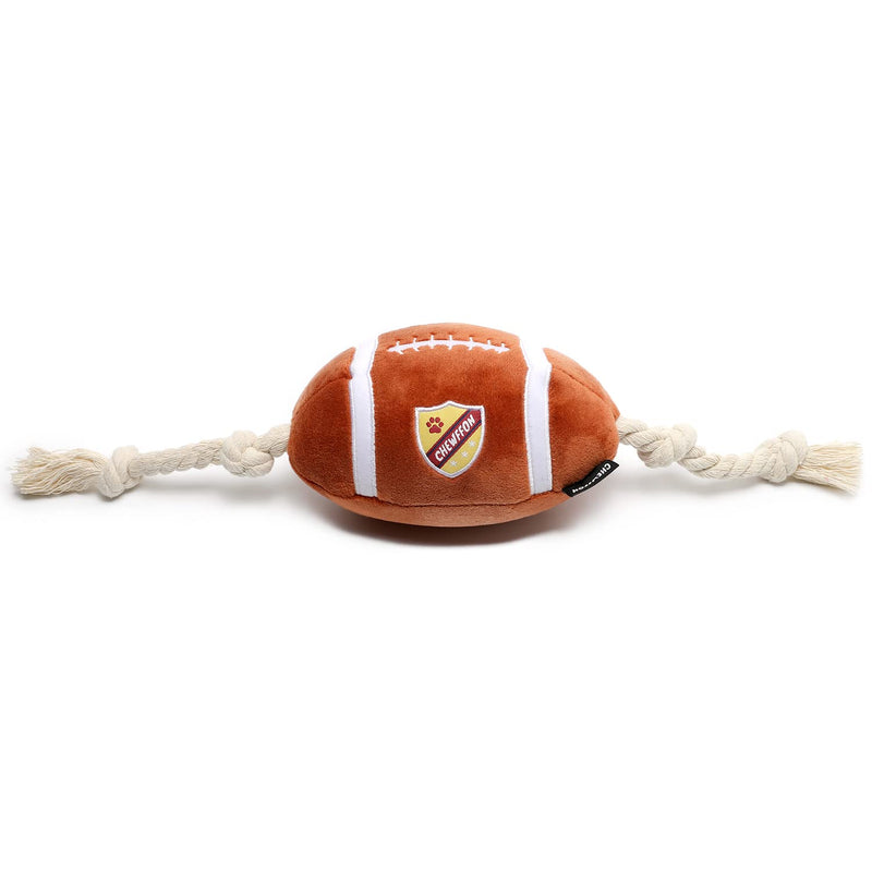 CHEWFFON Dog Toy, Dog Football Toy with Cotton Rope, Dog Balls Squeaky Interactive Chew Toy, Dog Soccer Tug Fetch Toy Outdoor - PawsPlanet Australia