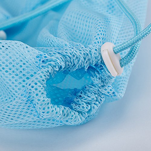 Carykon Adjustable Multifunctional Polyester Cat Washing Shower Mesh Bags for Pet Nails Blue - PawsPlanet Australia