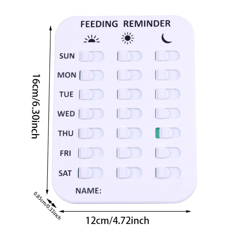 POHOVE Dog Feeding Reminder Magnetic Reminder Sticker, Daily Indication Chart Feed Your Puppy Dog Cat,Prevent Overfeeding or Obesity, 3 Times A Day Reminder for Puppy/Kids/Old People(White) White - PawsPlanet Australia