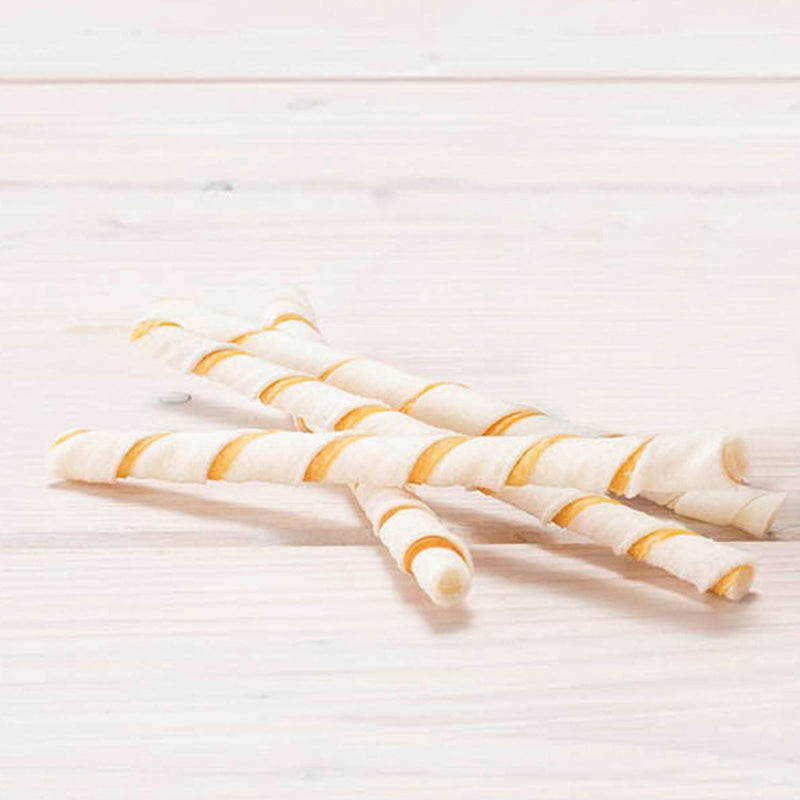 8in1 Delights Chicken Twisted Sticks - healthy chewing sticks for dogs, high-quality chicken meat wrapped in beef skin, 35 pieces (pack of 1) - PawsPlanet Australia