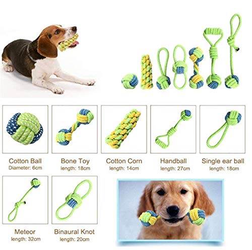 Anlising Toy Set Rope 7 Pcs Dog Chew Toy Puppy Molar Toy Various Styles of Dog Toy Tooth Cleaning Plush Rope Suitable for puppies, small dogs, medium-sized dogs - PawsPlanet Australia