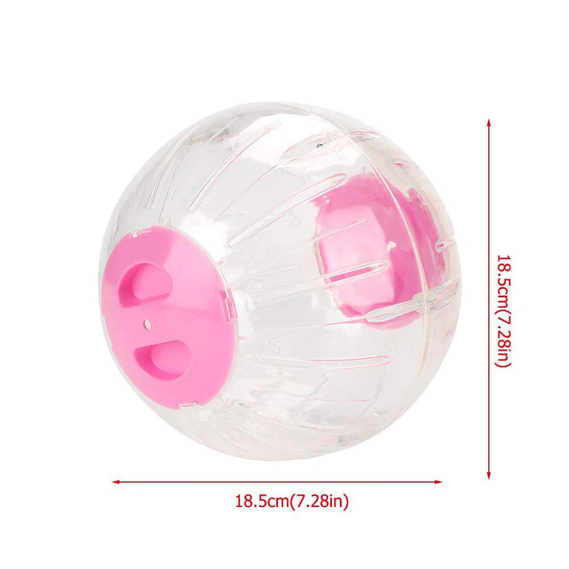 HEEPDD Hamster Ball, Plastic Hamster Exercise Running Ball Small Animal Jogging Ball Toy for Gerbils Dwarf Hamsters Syrian Hamsters 18.5cm/7.3in(Large Pink) - PawsPlanet Australia