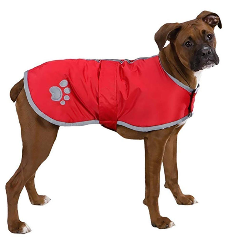 Morezi Waterproof Windproof Reversible Dog Vest Winter Coat Warm Dog Apparel Cold Weather Dog Jacket for Small Medium Large dogs - Red - XL - PawsPlanet Australia