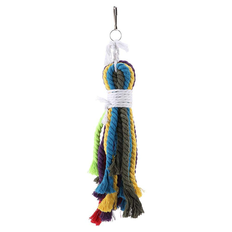 [Australia] - Parrot Colorful Preening Grooming Ropes Bird Chewing Toys Rope Toy Natural Cotton Cage Accessories for Amazons African Grey Cockatoos Conure Lovebird Lory 