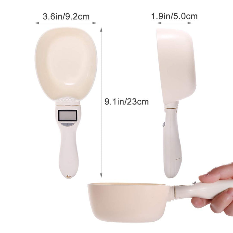 WELUV Pet Food Measuring Scoop Dog Cat Food Detachable Digital Spoon Kitchen Baking Scale Handled Coffee Bake Measuring Cups with LED Display - PawsPlanet Australia