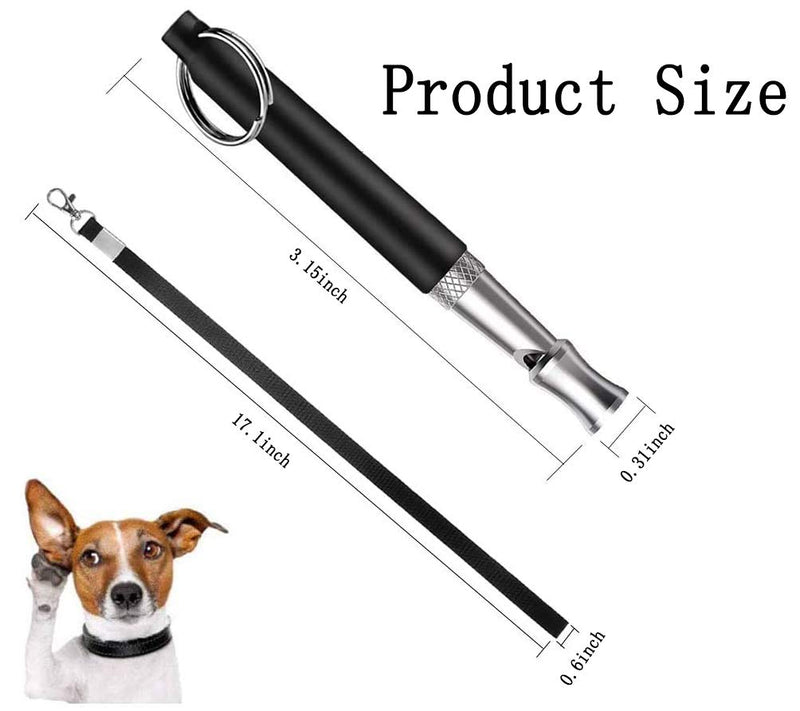 xzpolw Dog Whistle to Stop Barking, Adjustable Pitch Silent Ultrasound Dog Training Whistles with Lanyard for Ideal for Dog Training Convenient Magnetic Store Rainbow Ribbon Lanyard sliver - PawsPlanet Australia