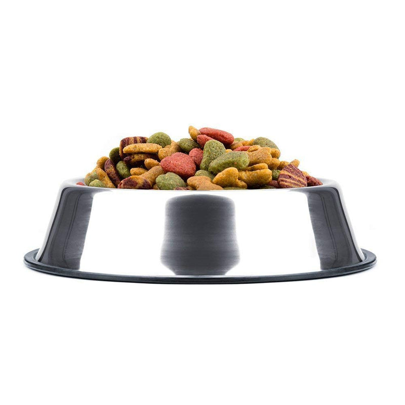 Jenell Anti Skid Stainless Steel Pet Dog Cat Feeding Food Water Bowl Dish Sizes (Small) Small - PawsPlanet Australia