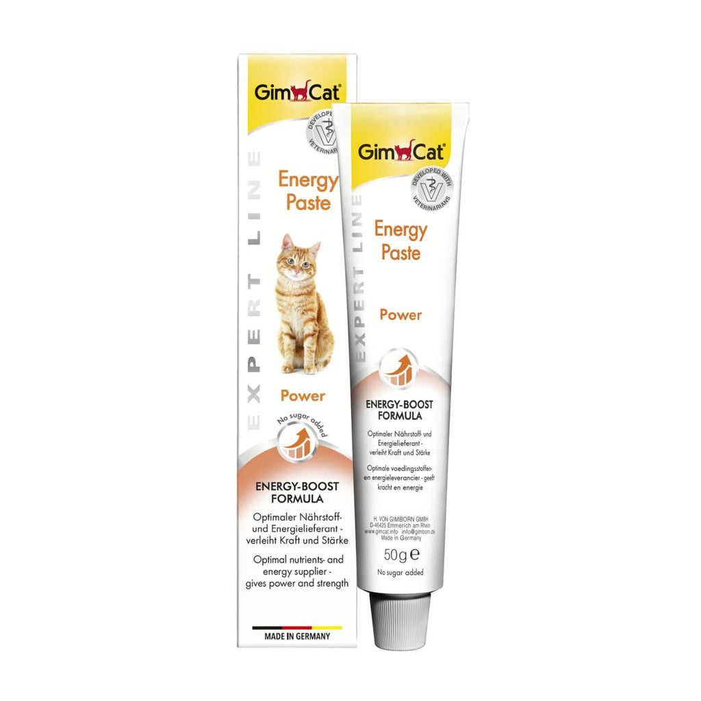 GimCat EXPERT LINE Energy Paste - Functional cat snack as an optimal nutrient and energy supplier - 1 tube (1 x 50 g) - PawsPlanet Australia