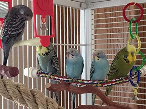 [Australia] - jkshop LNL 15" Pet Bendable Play Center Comfy Perches and Climbing for Birds Flexible Multi-Color Rope 