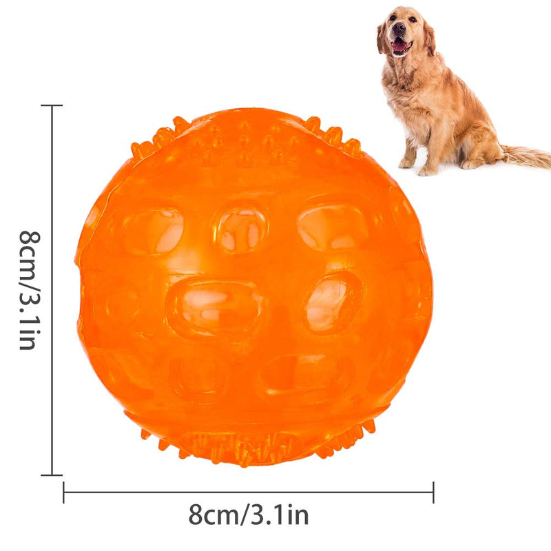 falllea 3 Pcs Dog Ball, Pet Chew Toys Balls, Squeaky Dog Ball Waterproof Dog Toys for Pets Training Swimming Playing Running - PawsPlanet Australia