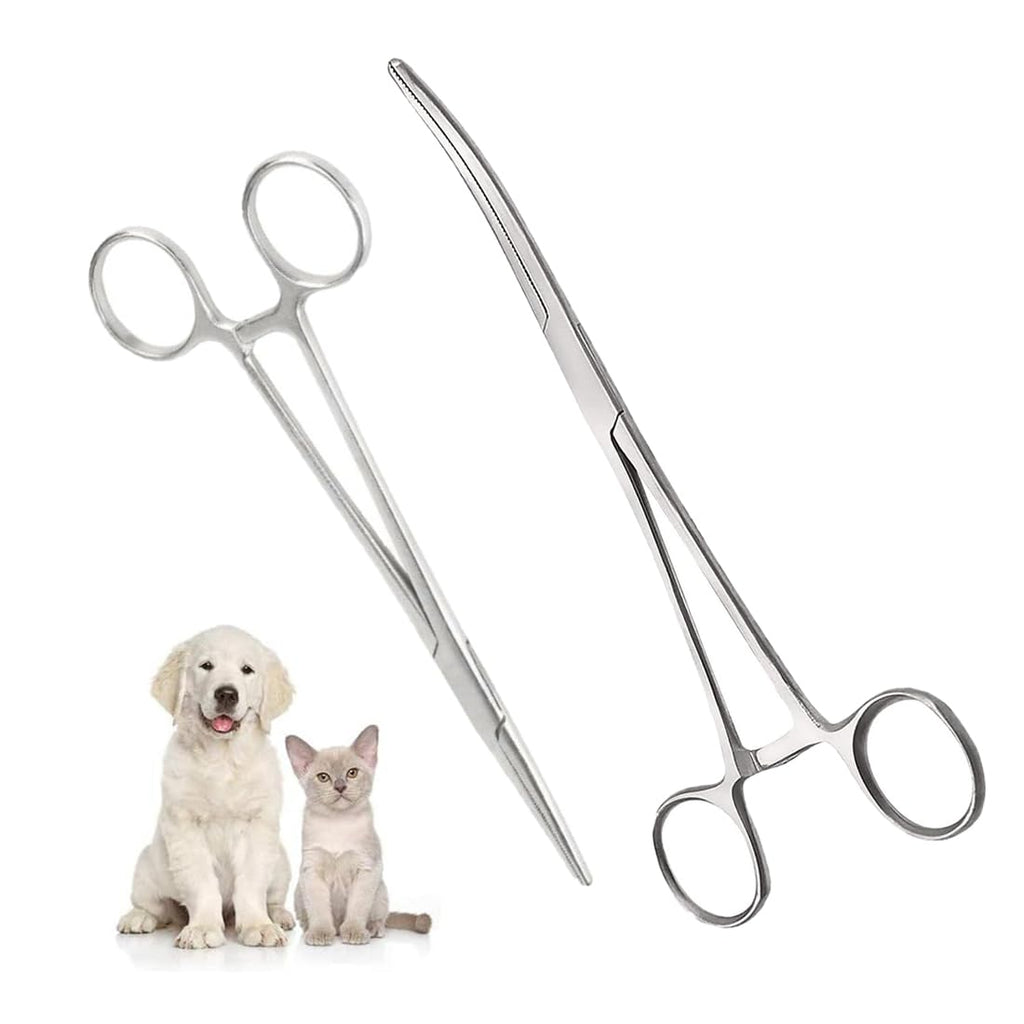 ASYKNM 2 pieces ear tweezers, dog ears plucking pliers, hair plucking pliers, dog hair plucking pliers, animal hair remover, stainless steel, rust-proof with internal teeth without lock in professional quality - PawsPlanet Australia