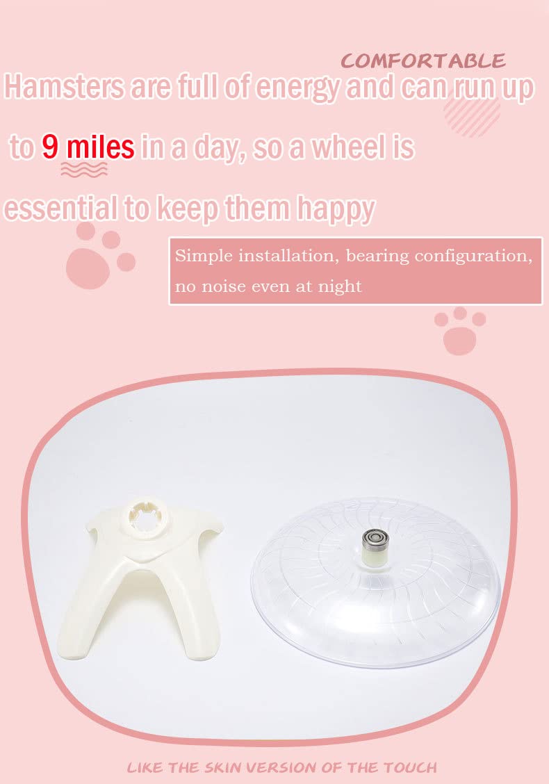 Flying Saucer Hamster Wheel with Silent Spinner,Hamster Running Wheel for Hamster Syrian,Small Guinea Pig,Small Chinchilla,Pet Mice - PawsPlanet Australia