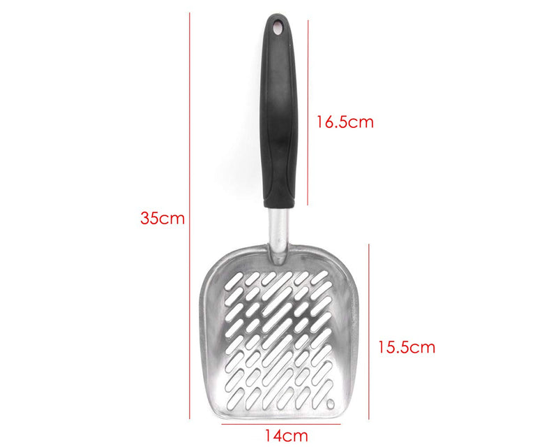 [Australia] - DS. DISTINCTIVE STYLE Cat Litter Scoop Deep Shovel Metal Sifter (Solid Handle Irregular Holes) 