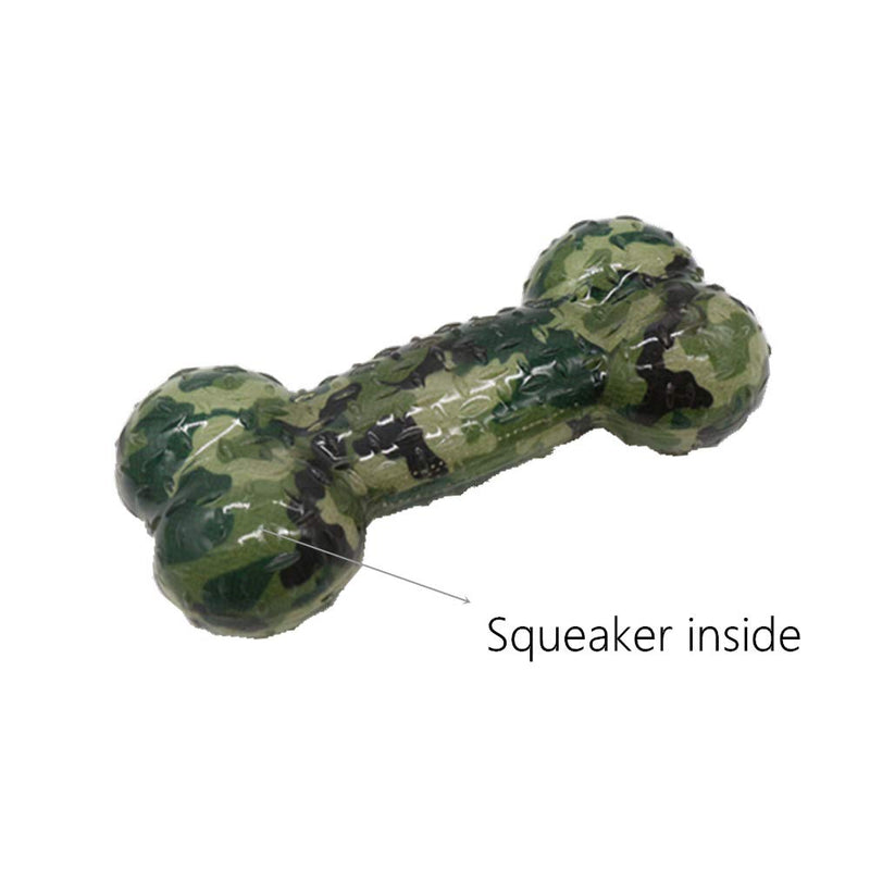 PUPWONG Dog Squeaky Chew Bone Toys With Bouncing Latex Squeak Floating Fetch Toy For Puppy and Dogs (Camouflage) Camouflage - PawsPlanet Australia