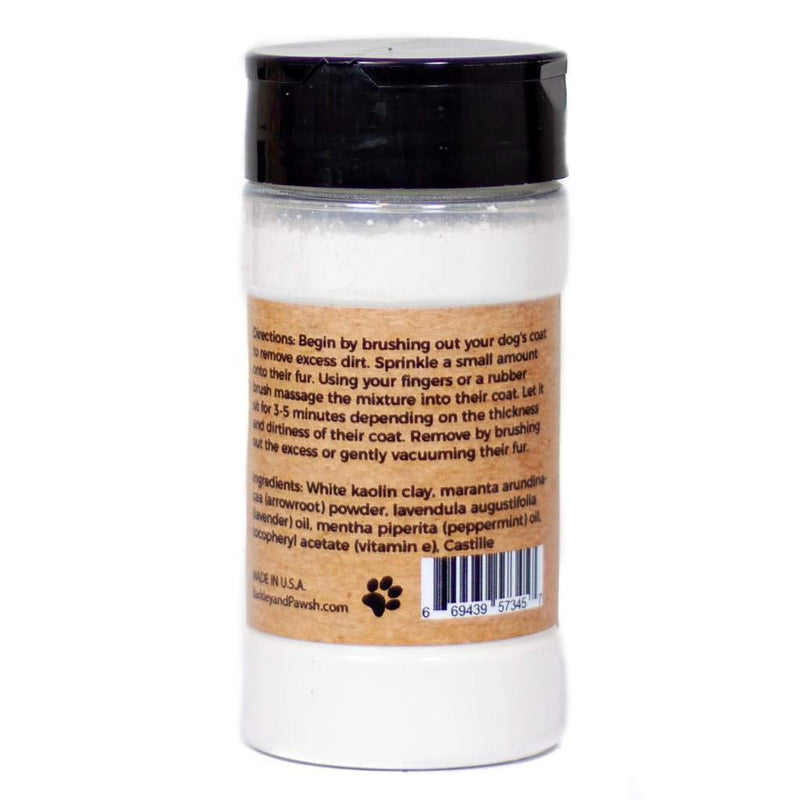 [Australia] - 100% Natural Dog Dry Shampoo for Waterless Cleaning of Coat and Removing Pet Odor | Puppy Safe | 3.7 fl oz, Cruelty and Chemical Free, Made in the USA 