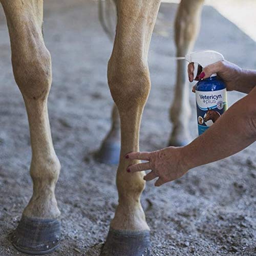 Vetericyn Plus Equine Wound and Skin Care. Spray to Clean Cuts, Saddle and Bite Wounds on Horses. Offers Itch, Irritations and Rope Burn Relief Without Stinging or Burning. (16 oz /473 mL) - PawsPlanet Australia