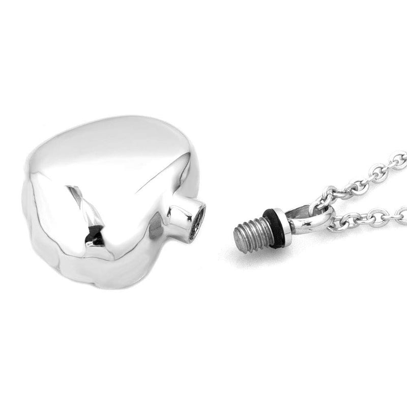 [Australia] - SexyMandala Urn Necklace for Ashes Heart Cremation Urn Jewelry Pet Paw Print Stainless Steel Keepsake Memorial 2 