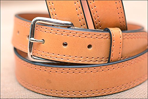 [Australia] - HILASON 30" Hand Made Heavy Duty Buffalo Hide Leather Stitched Belt 