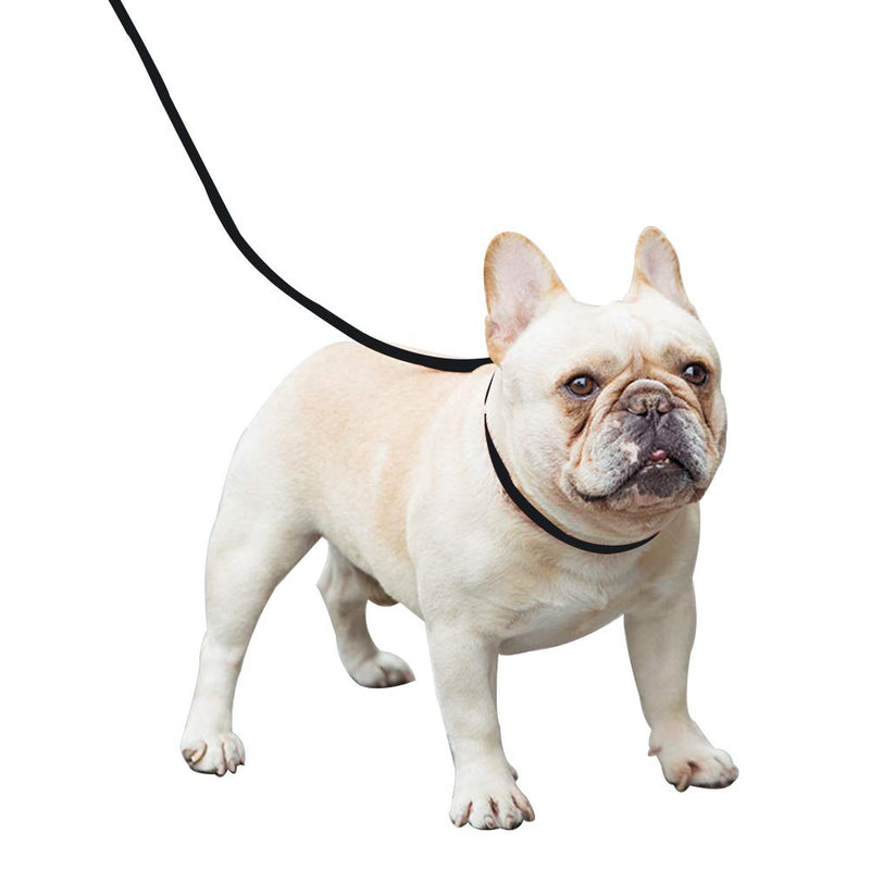 [Australia] - HDY Durable Dog Slip Leash Rope, 4.5 FT Dog Training Leash, Strong Slip Lead, Standard Adjustable Pet Slipknot Nylon Leash for Small Medium Dogs(10-80 lb) Black 