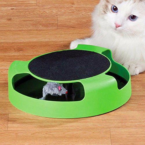 Invero® Cat Kitten Catch The Mouse Moving Plush Toy Interactive Scratching Claw Care Play Mat - PawsPlanet Australia