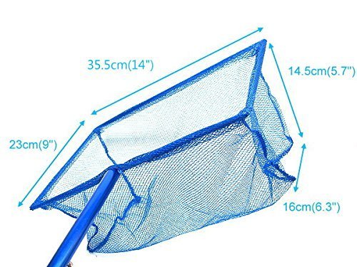 [Australia] - CORISRX BEST OF YOUR LIFESTYLE 14"x 9" Koi Adjustable Fish NET Handle 30~54cm Aluminum Fishing Pond Aquarium 