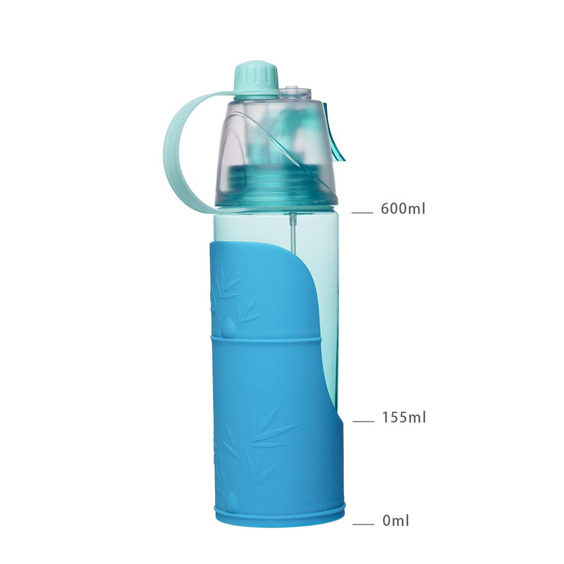 Locisne BPA Free 600ml Water Bottle Pet Watering Supplies for Dog Cat with Removable Silicone Bowl, Spray Water Perfect for Walking, Sports, Hiking, Camping - PawsPlanet Australia