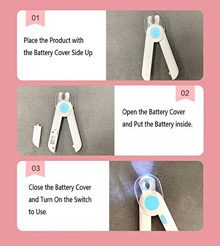 ALEENFOON Professional Dog Cat Pet Nail Clippers with Safety Guard and LED Light for Dogs Cats Birds Rabbit Guinea Pig, Pet Nail Scissors Animal Pet Claws Toenail Clippers with Hidden Nail File (Blue) Blue - PawsPlanet Australia
