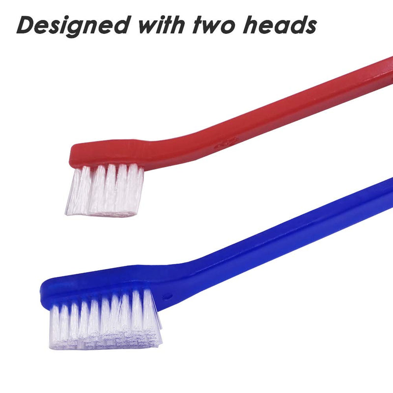 SourceTon Set of 15, Pet Toothbrush Set, 5 Dual Headed Toothbrush Dog Toothbrush and 10 Finger Toothbrush, for Dental Care of Dog & Cat - PawsPlanet Australia