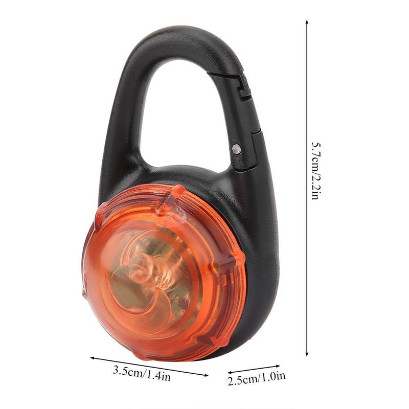 Pssopp Dog Light Pendant LED Light Pendant Key Chain Warning Light Clips LED Flashing Light Safety Pendant for Dogs for Camping Hiking Walking (Orange) orange - PawsPlanet Australia