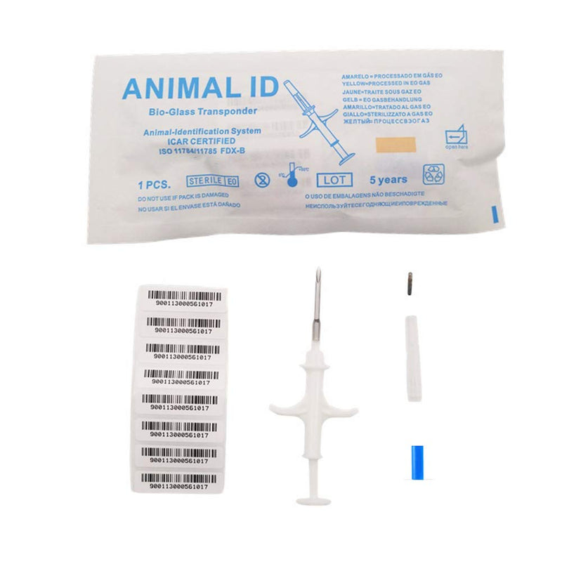 [Australia] - DDZ 5 Pack Pet Microchip, 134.2kHz ISO11784/ISO11784/FDX-B Pet ID Tags, 15 Bit RFID Microchip Dog for Animal/Pet/Dog/Cat/Pig 1.25 X 7mm 