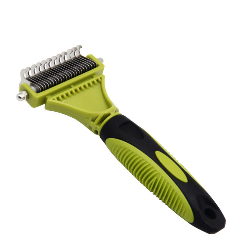 Pet Grooming Brush for Dogs/Cats, Double Sided Hair Removal Tool and Undercoat Rake for removing loose undercoat and tangles, reducing shedding by up to 95%, ideal for short to long hair breeds - PawsPlanet Australia